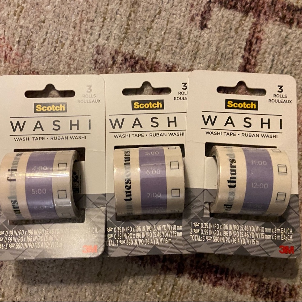 Scotch Expressions Washi Tape, Journaling and Calendar Design, (3pk)